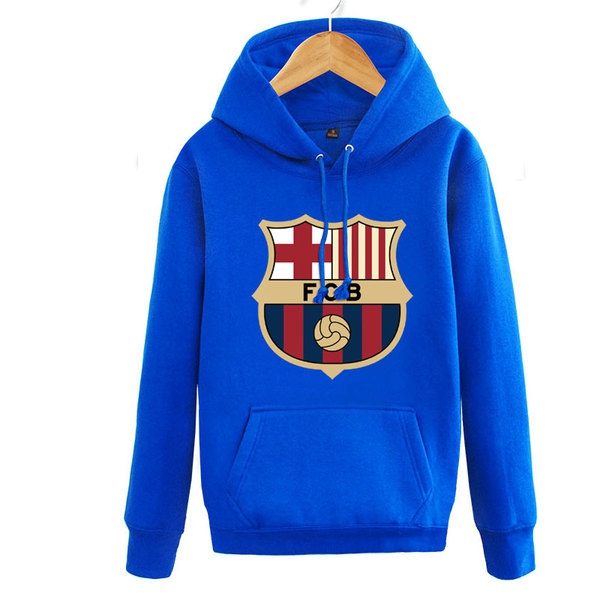 Суитчър с емблемата на Барселона за мъже и жени - универсален модел, с качулка, за ежедневието и феновете на футбола 
