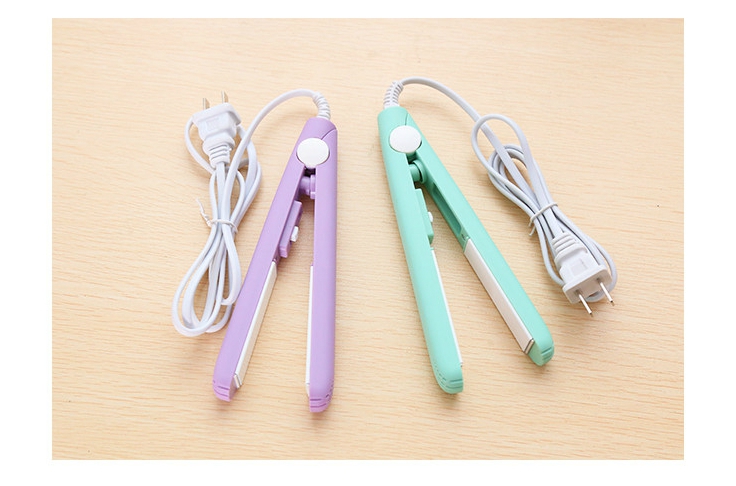 Мини преса за изправяне-розова, синя, бяла