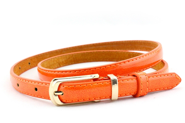 Οι γυναίκες λεπτές χρώματα ζώνη από δέρμα - κίτρινο, μπλε, ραβδωτό, λευκό, καφέ