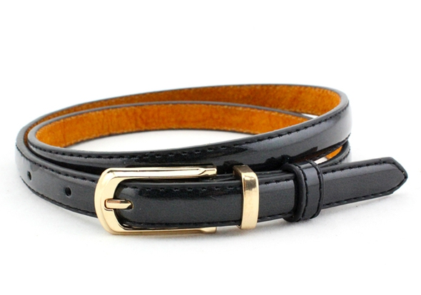 Οι γυναίκες λεπτές χρώματα ζώνη από δέρμα - κίτρινο, μπλε, ραβδωτό, λευκό, καφέ