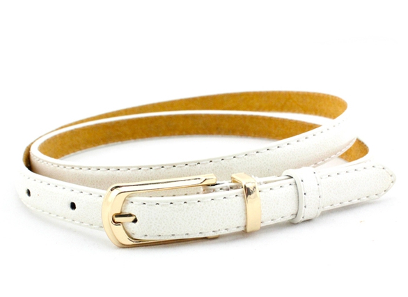 Οι γυναίκες λεπτές χρώματα ζώνη από δέρμα - κίτρινο, μπλε, ραβδωτό, λευκό, καφέ