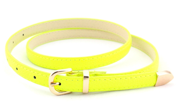 Οι γυναίκες λεπτές χρώματα ζώνη από δέρμα - κίτρινο, μπλε, ραβδωτό, λευκό, καφέ