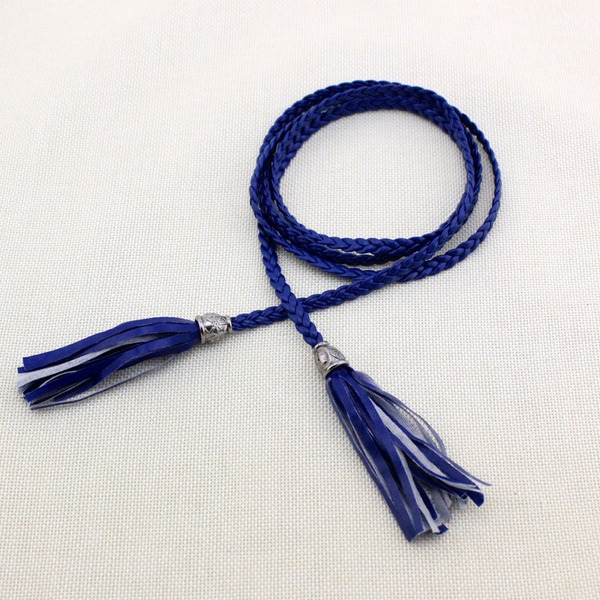 Κυρίες δερμάτινη ζώνη - τύπου αλυσίδας - κορυφαία μοντέλα, μήκους 110-130 cm