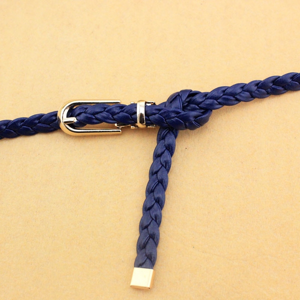 Декоративен дамски тънък колан - различни топ модели - червен, бял, розов, бежов, жълт, син - дължина 105 см, ширина 1 см