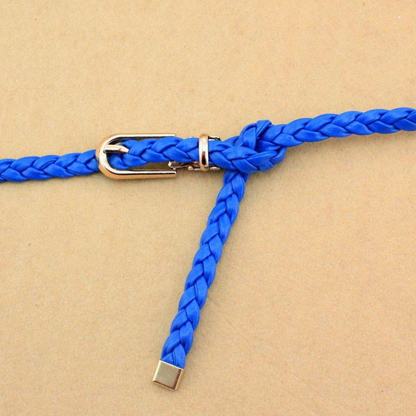 Декоративен дамски тънък колан - различни топ модели - червен, бял, розов, бежов, жълт, син - дължина 105 см, ширина 1 см