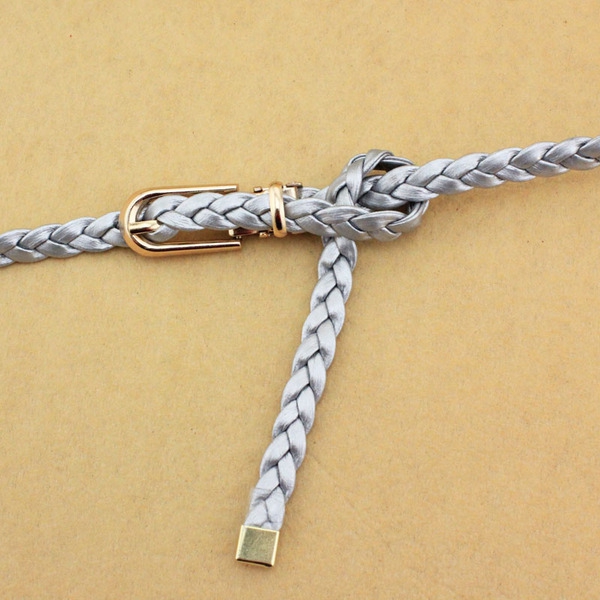 Декоративен дамски тънък колан - различни топ модели - червен, бял, розов, бежов, жълт, син - дължина 105 см, ширина 1 см