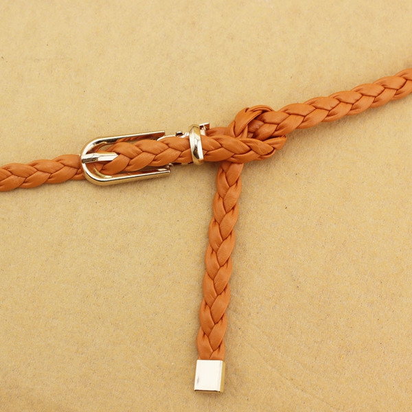 Декоративен дамски тънък колан - различни топ модели - червен, бял, розов, бежов, жълт, син - дължина 105 см, ширина 1 см