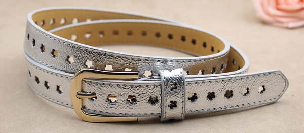 Дамски стилен колан - син, кафяв, бежов, розов от изкуствена кожа, дължина 105 см, ширина 2,3 см