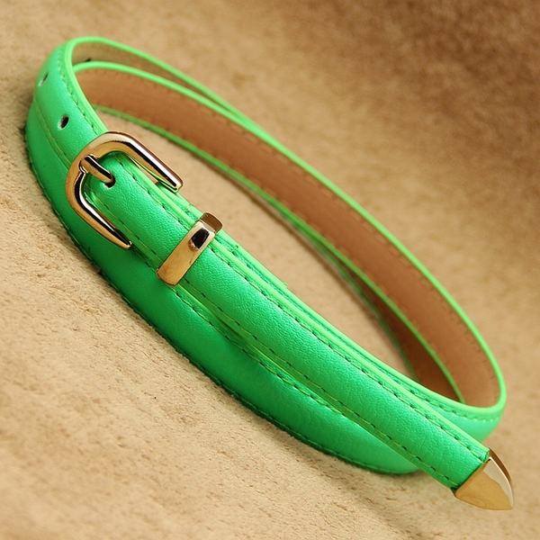 Дамски модерен тънък колан - топ мода, различни модели, дължина 105 см и ширина 1.4 см