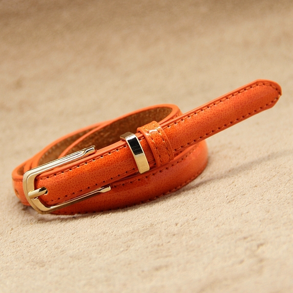 Дамски модерен тънък колан - топ мода, различни модели, дължина 105 см и ширина 1.4 см