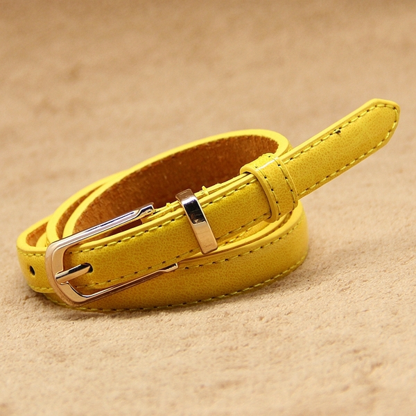 Дамски модерен тънък колан - топ мода, различни модели, дължина 105 см и ширина 1.4 см