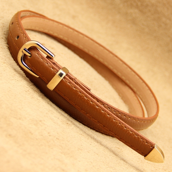 Дамски модерен тънък колан - топ мода, различни модели, дължина 105 см и ширина 1.4 см