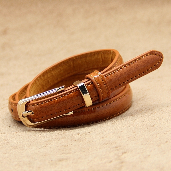 Дамски модерен тънък колан - топ мода, различни модели, дължина 105 см и ширина 1.4 см