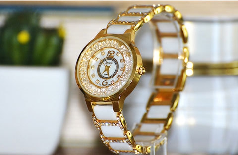 Γυναικέιο quartz   ρολόι  6 χρωμάτων