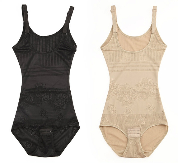 Дамско боди - различни размери - черно и бежово