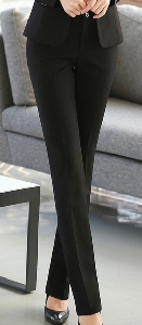 Елегантен дамски костюм черно сако и черен панталон