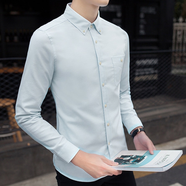 Μακρυμάνικο ανδρικό πουκάμισο με ή χωρίς βελούδινη επένδυση σε ροζ, μπλε, γκρι χρώμα