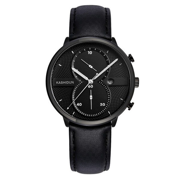 Мъжки кварцов часовник в 5 цвята с кожена каишка