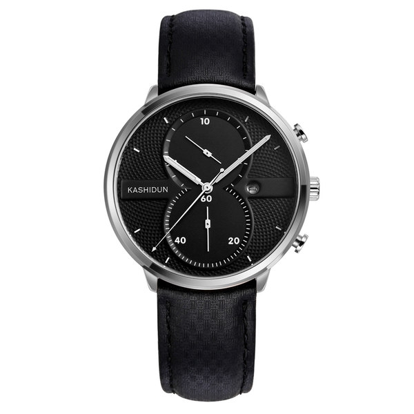 Мъжки кварцов часовник в 5 цвята с кожена каишка