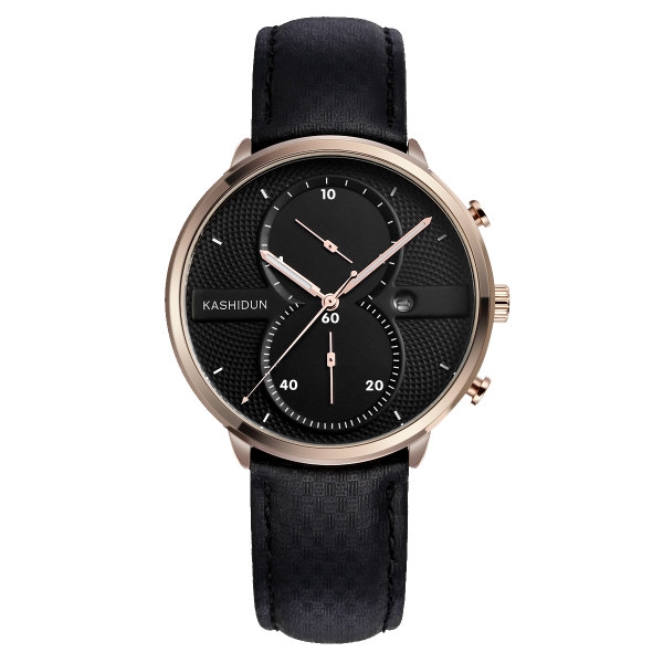 Мъжки кварцов часовник в 5 цвята с кожена каишка