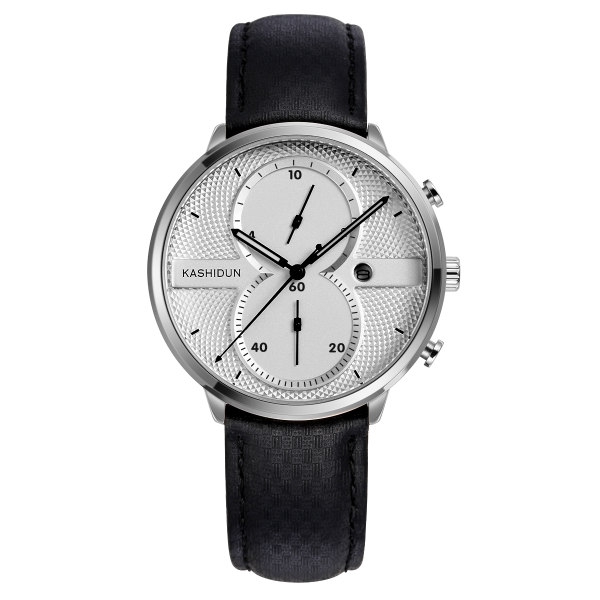 Мъжки кварцов часовник в 5 цвята с кожена каишка