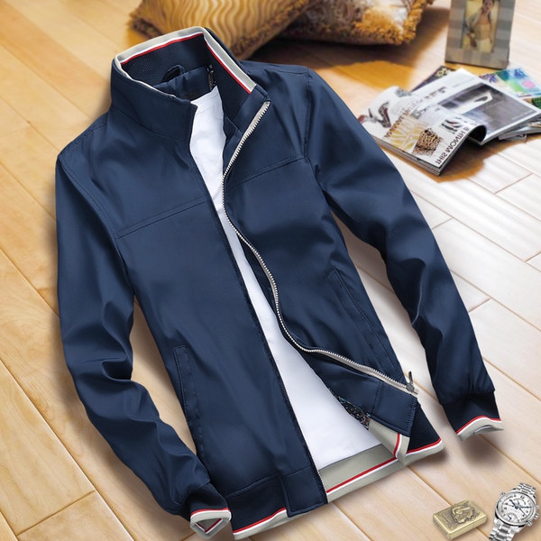 Мъжки пролетни якета в различни цветове - червен, син, зелен, кафяв - топ модели