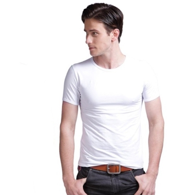 Къси мъжки памучни тениски с в-образни и о-бразни яки