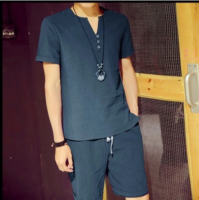  Αρσενικό σύνολο πουκάμισο και παντελόνι με το σχήμα γιακά - 5 μοντέλα