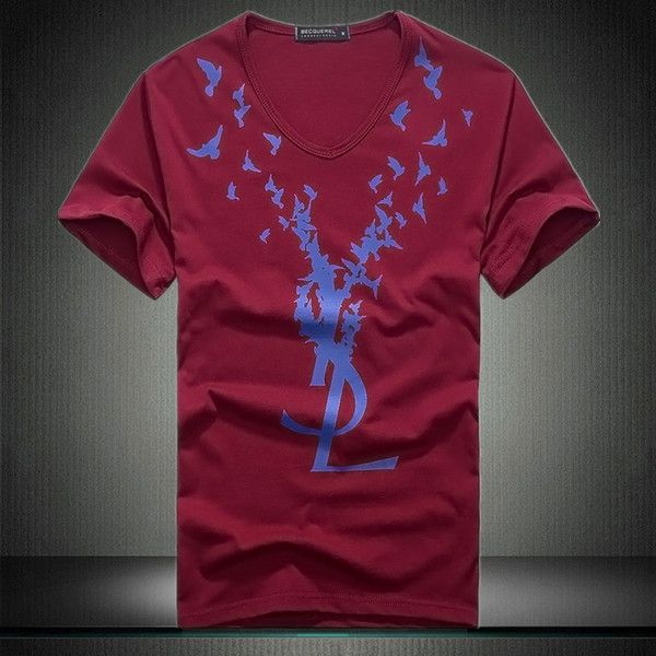 Небрежни мъжки тениски с о-образна и в-образна яка 