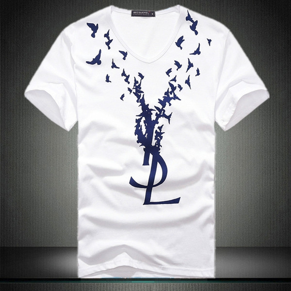 Небрежни мъжки тениски с о-образна и в-образна яка 