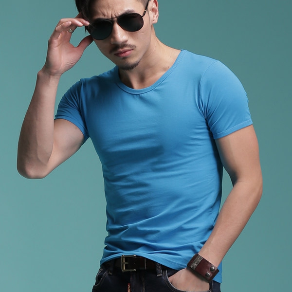 Мъжки памучни небрежни тениски 