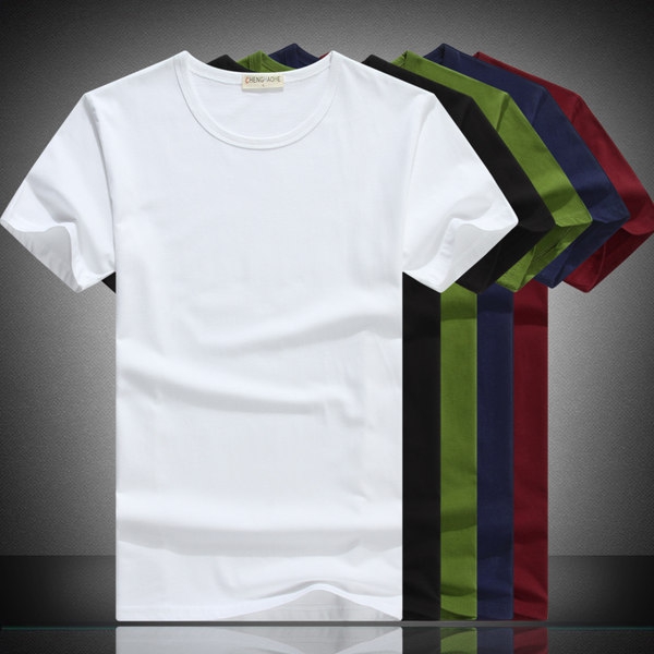 Αντρικά  βαμβακερά T-shirt με o-σχήμα κολάρο - 5 μοντέλα