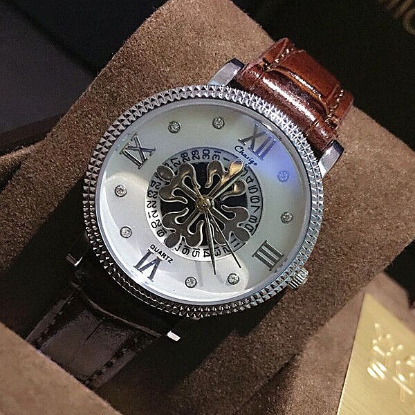 Кварцов мъжки часовник с койена каишка