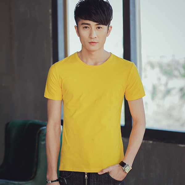 Плътни мъжки тениски с о-образна  яка // COLWINMOOD 