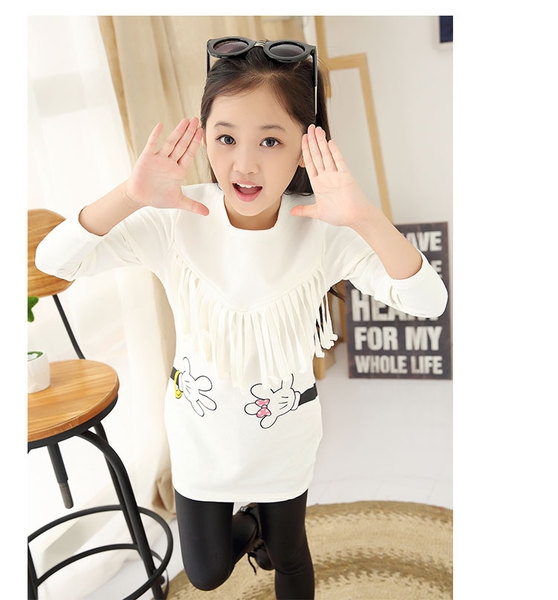 Детска памучна пролетна блуза за момичета - Мики маус