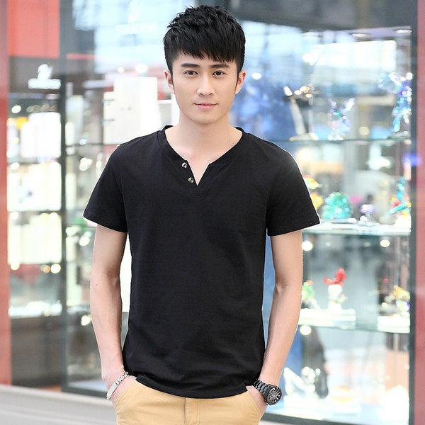 Мъжки памучни тениски с къс и дълъг ръкав -  9 модела         