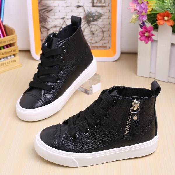 Пролетни обувки за малки деца и тийнеджъри с връзки и цип