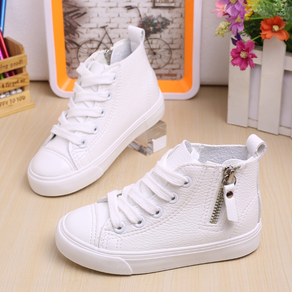 Пролетни обувки за малки деца и тийнеджъри с връзки и цип