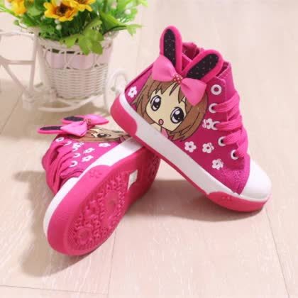 Детски пролетни обувки за момичета - различни модели с лепки и връзки