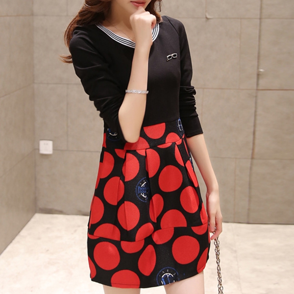 Ежедневна дамска рокля в преливащи цветове