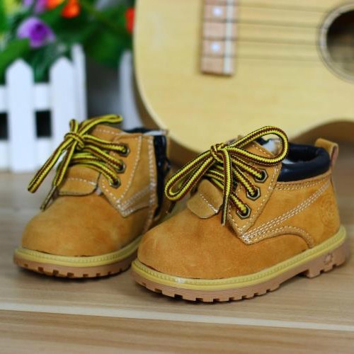 Детски обувки от естествена кожа за момчета - пролетни, есенни и зимни - черни и кафяви