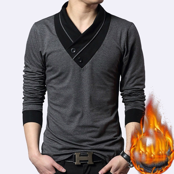 Есенни мъжки блузи с кадифе и без кадифе