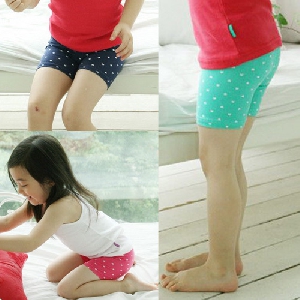 Детски къси панталони за момичета - червени, зелени и сини