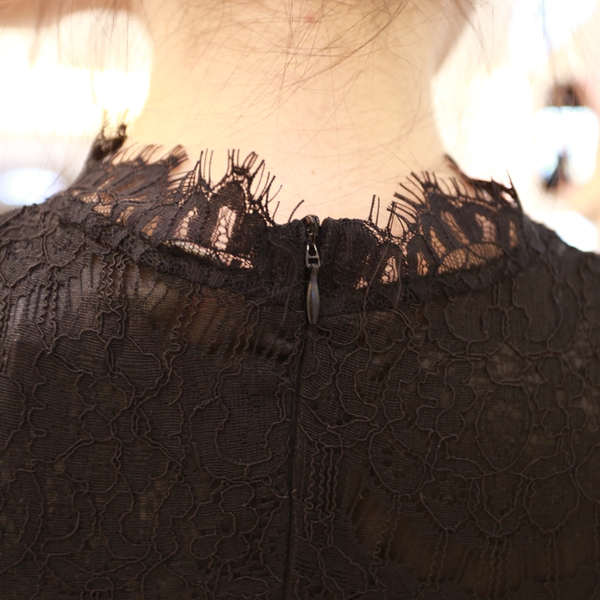 НОВА  Дамска рокля черна с дантела