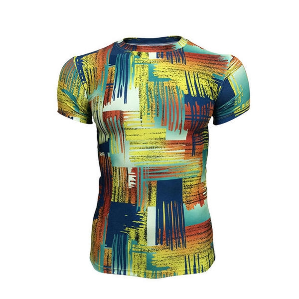 Αθλητικό μπλουζάκι με O-κολάρο - διαφορετικά χρώματα και μοτίβα