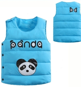 Елек за деца - син, червен, зелен, с анимационни изображения