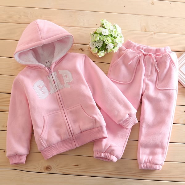 Детски комплект - горнище с качулка и панталони - сини, червени, лилави, сиви