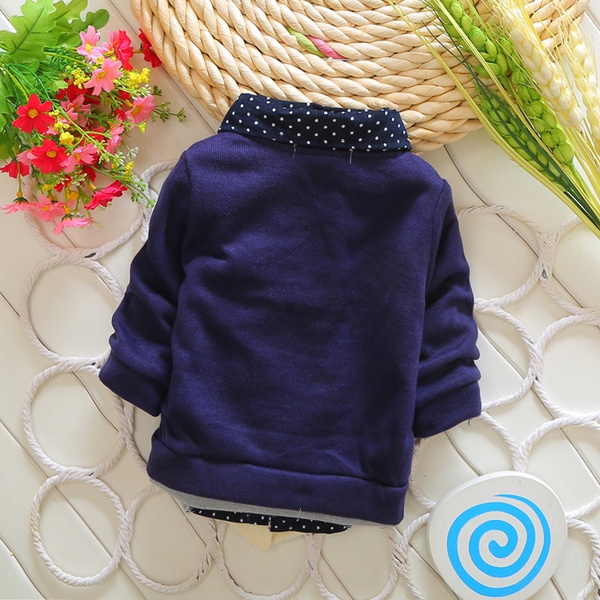 Детска жилетка за момчета и момичета - червена и тъмносина