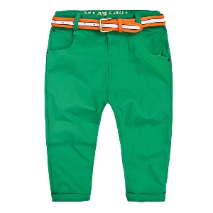 Παιδικά ανοιξιάτικα  παντελόνια για αγόρια σεκόκκινο, πράσινο, μπλε και καφέ χρώμα - κομψά και μοντέρνα