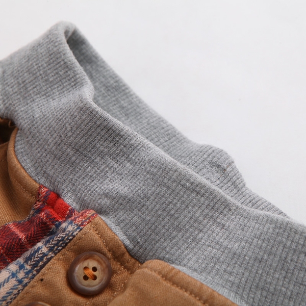 Детски пролетни панталони за момчета - кафяви и оранжеви